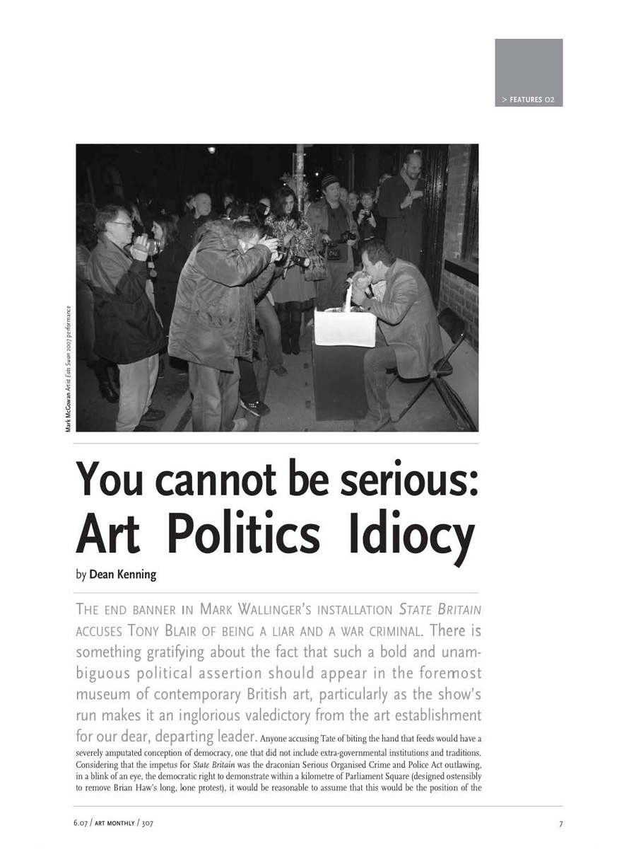 dean kenning Art, Politics, Idiocy